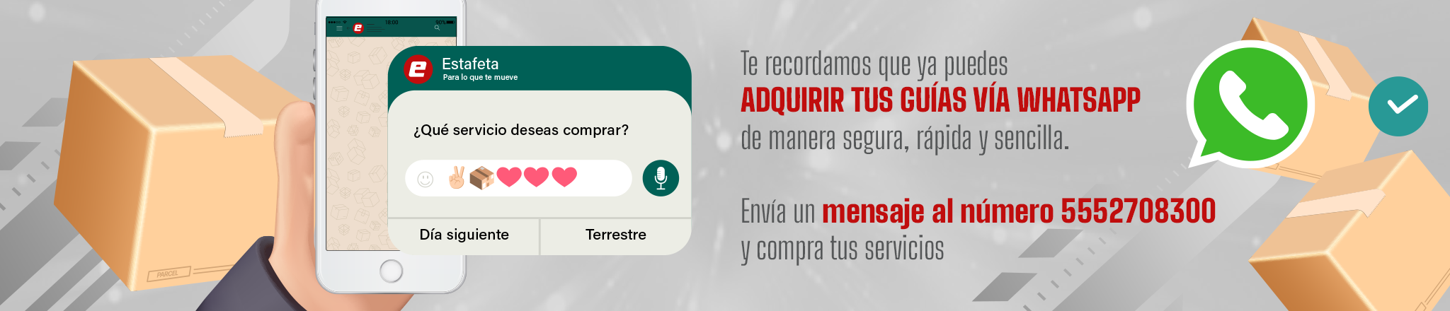 Estafeta con Whatsapp