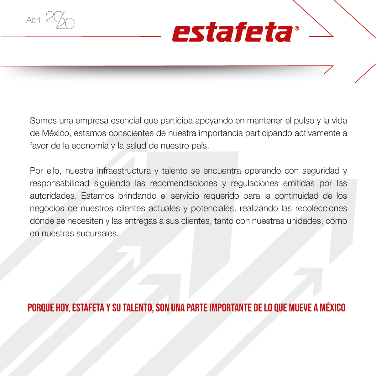 Somos una empresa esencial