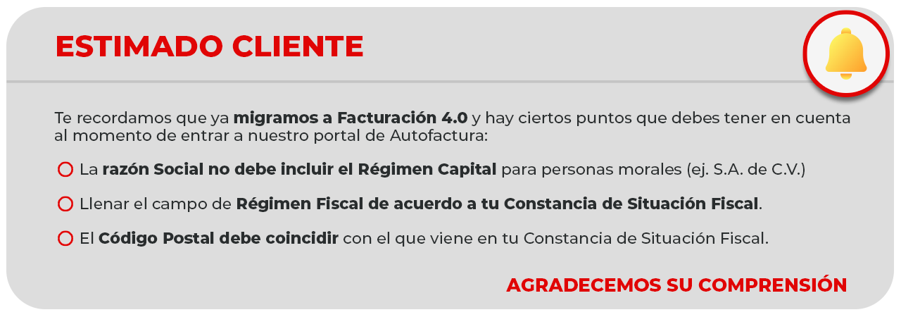 Aviso Facturación Estafeta